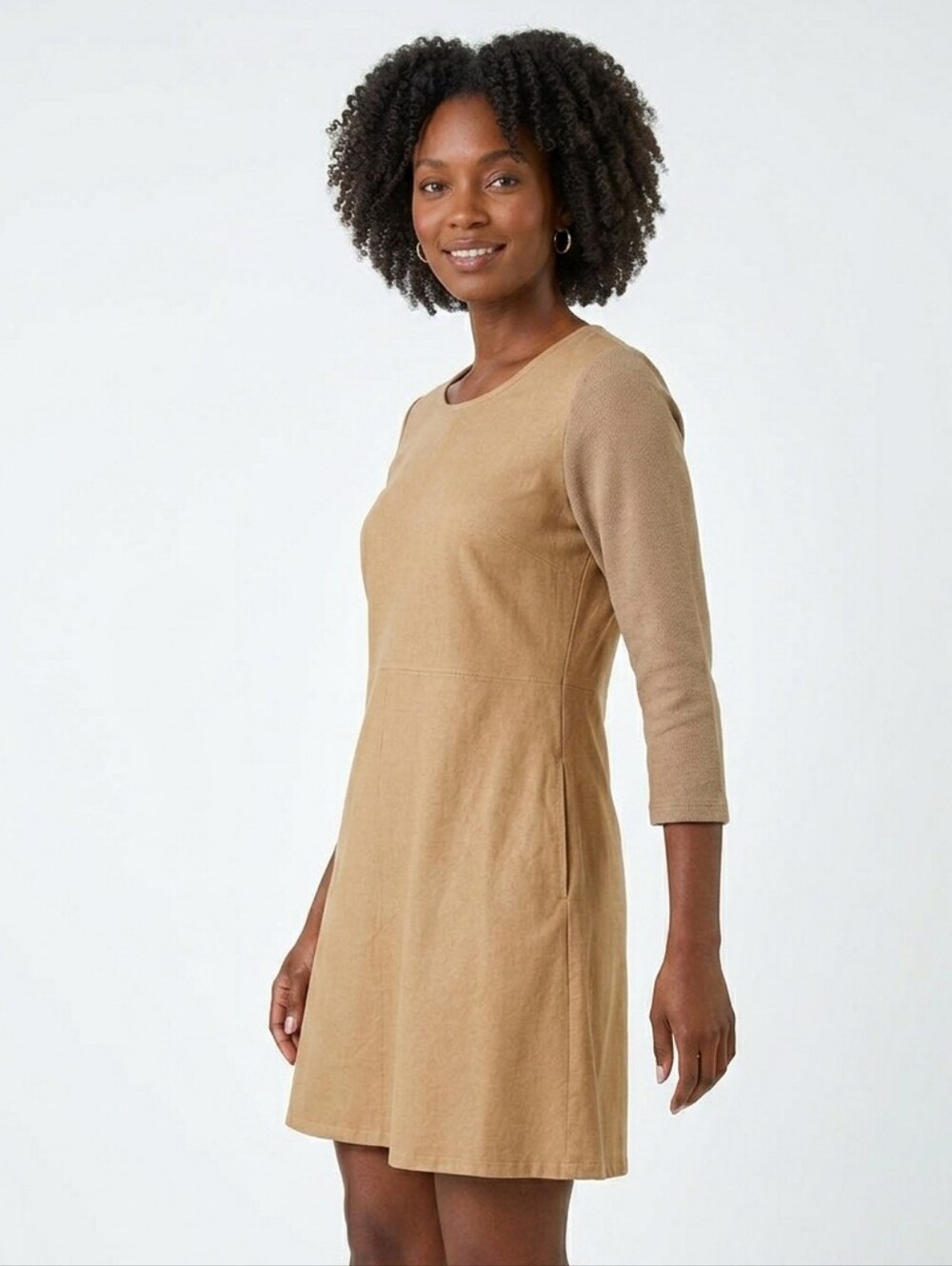 Ophelia Roe Elegant Beige Women's Dress